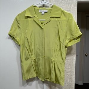 green blouse